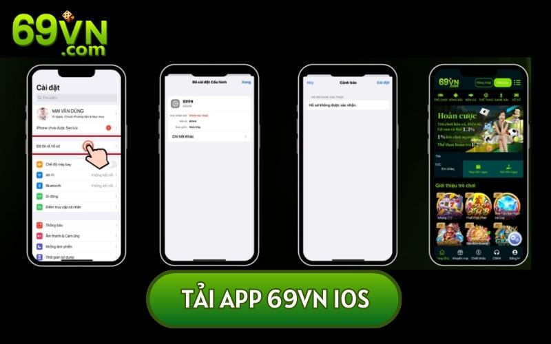 Các bước TẢI APP 69VN trên hệ điều hành IOS tương đối đơn giản và dễ dàng