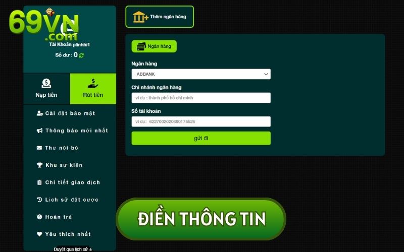 Tại đây bạn cần lưu ý rằng số tiền rút sẽ cần quy đổi theo tỷ lệ điểm