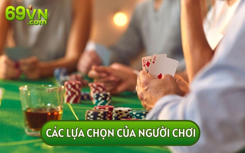 Mỗi vòng đánh bài, bạn sẽ phải quyết định thực hiện một hành động