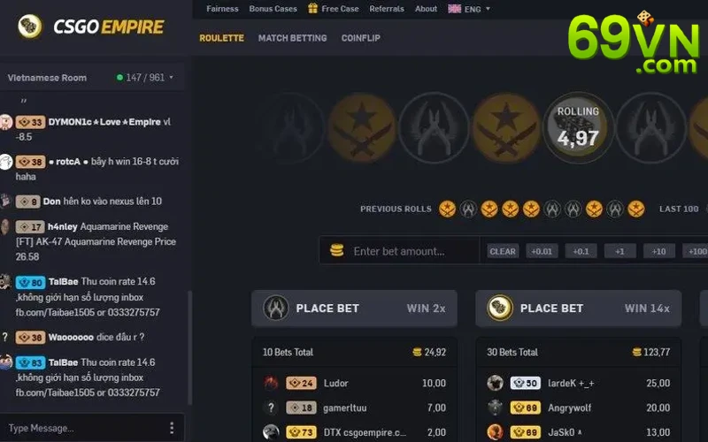 Bạn hãy giữ bình tĩnh trong tình huống dù thắng hay thua khi chơi COIN EMPIRE CSGO