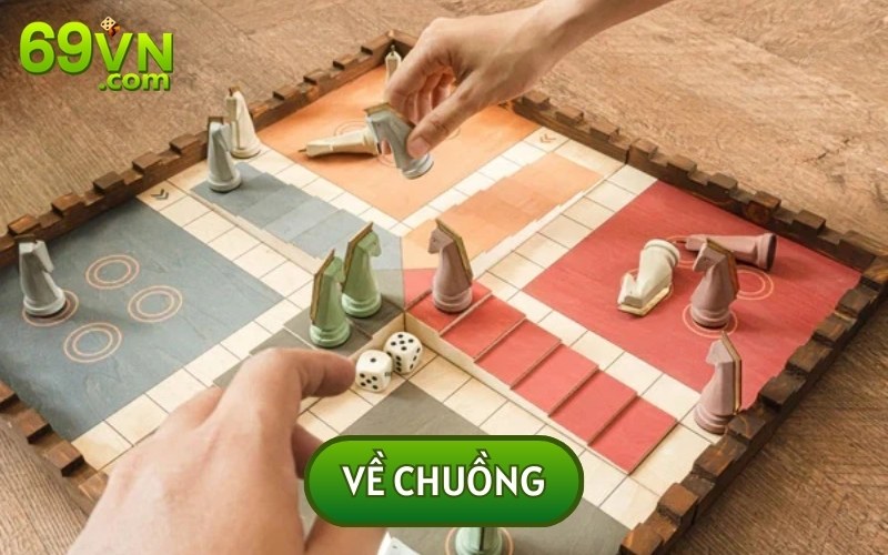 Sau khi đã đi đủ 1 vòng, người CHƠI CỜ CÁ NGỰA sẽ bắt đầu vào chuồng