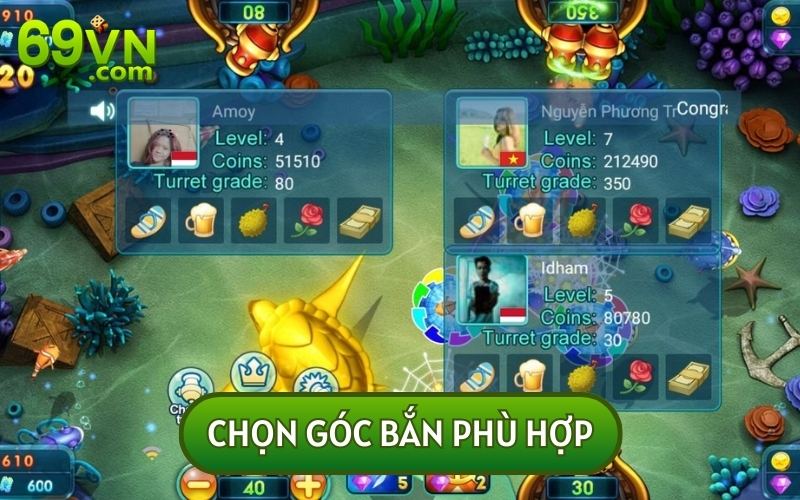 Nếu biết chọn góc bắn phù hợp, ngư thủ sẽ có cơ hội thắng lớn hơn